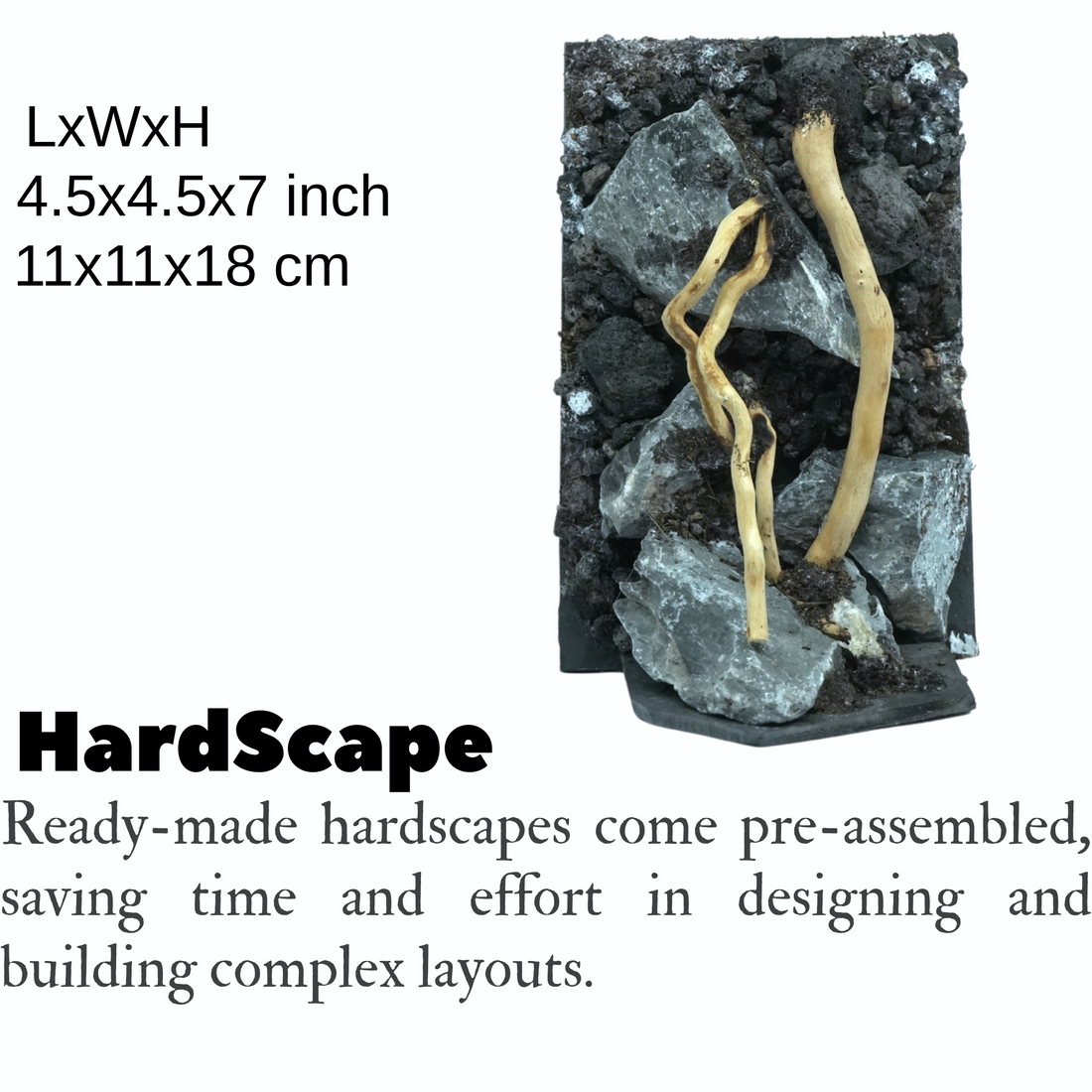 4.5x4.5x7 inch Hardscape