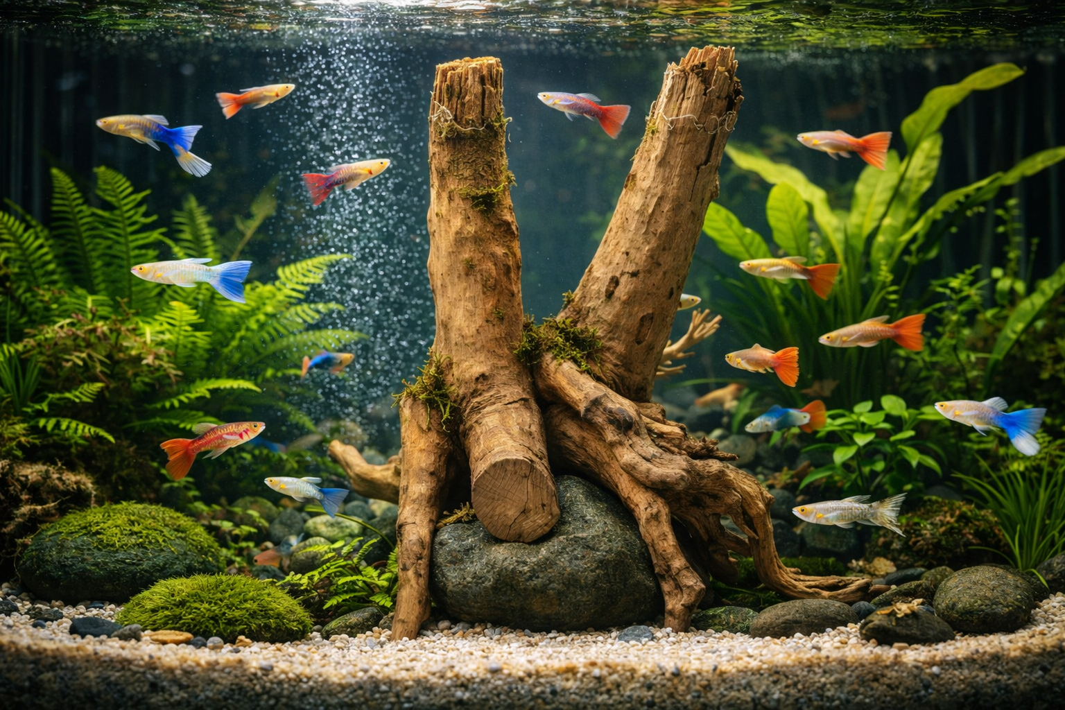 Driftwood-002 (Up to 1 feet tank) Greengrapesstudios